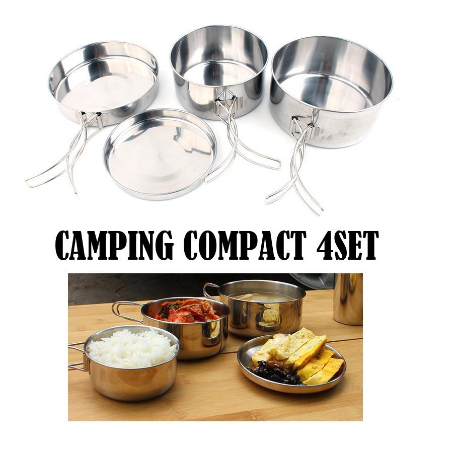 キャンプ食器 ステンレス 4点セット 鍋 フライパン アウトドア 被災 震災 釣り ハーレー Gpz900r バイク乗り ソロキャンプ キャンプ調理器具 Cmpnabe Gotcha 通販 Yahoo ショッピング