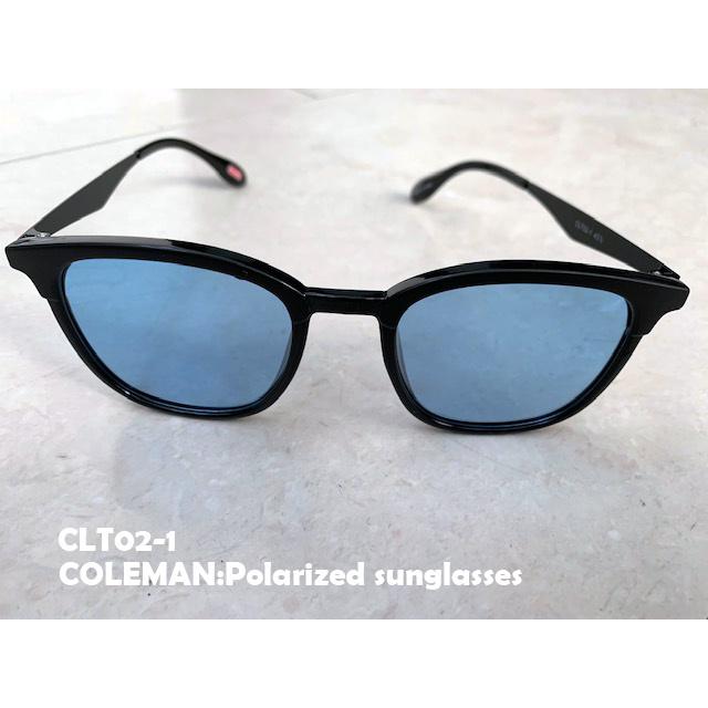 ボックス型サングラス　CANEL コールマン(Coleman) サングラス ボストン 丸めがね 偏光 CLT02