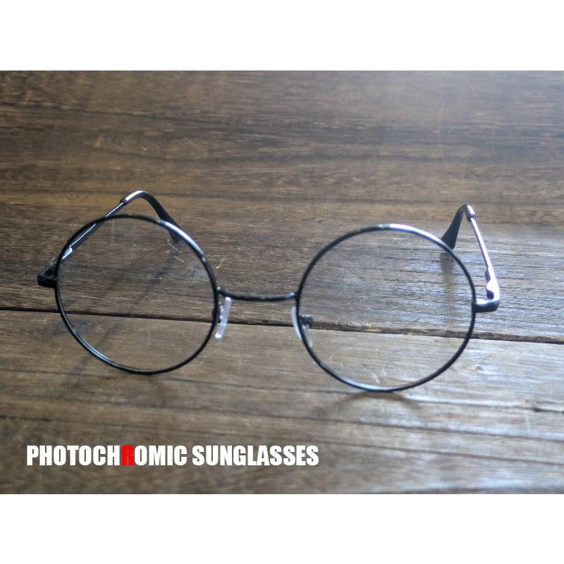 EN 調光サングラス　レンズの色が変わる　丸　丸い　丸型　サングラス　おしゃれ　伊達眼鏡 ハーレー乗り　ゴーグル |  | 02