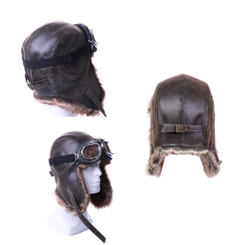 フライトキャップ　ゴーグル付き　ボア　暖かい　耳　暖かい　バイク　キャンプ　ハーレー　gpz900R お洒落　耳あて |  | 03