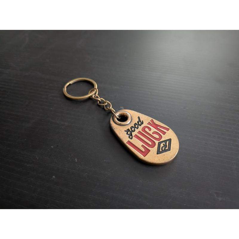 お守り　GOOD　LUCK 　真鍮　キーホルダー　キーリング　バイクの鍵　車の鍵　納車プレゼント　誕生日プレゼント　 | 