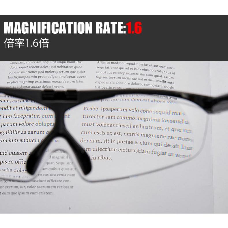レンズが上がる　跳ね上げ式　メガネルーペ　ルーペ　拡大鏡　1.6倍　　ブルーライトカット　メガネ型ルー |  | 02