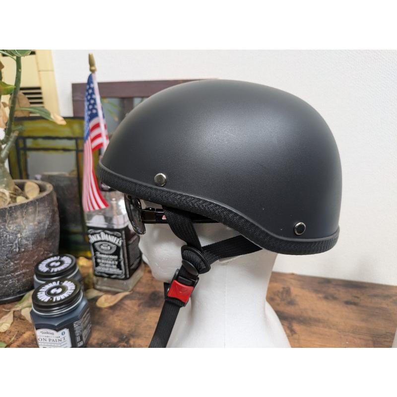 装飾用 半ヘル ヘルメット ハーフヘルメット ブラック かっこいい 半