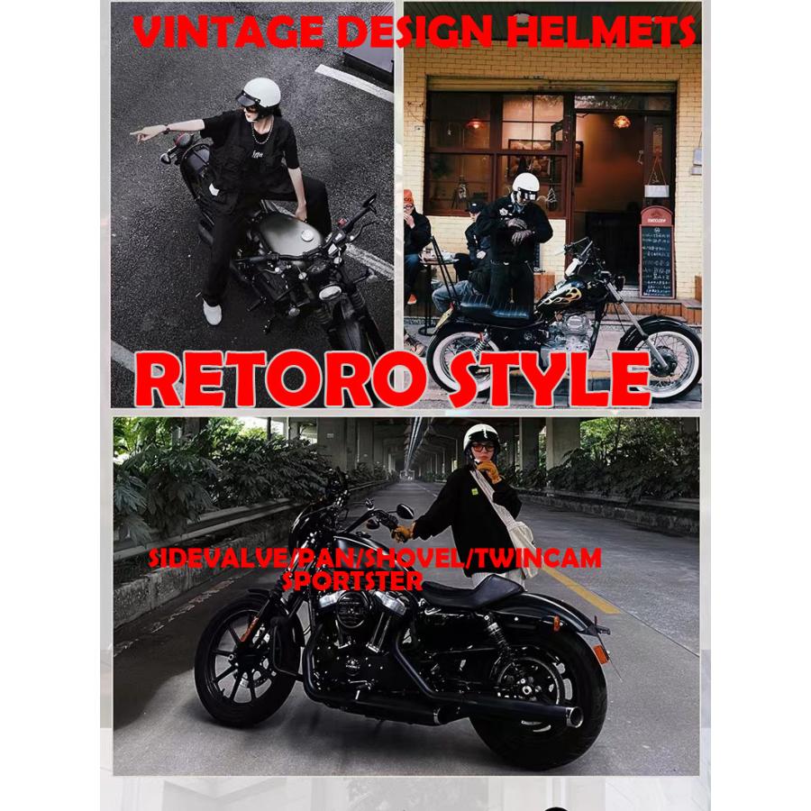 ハーレー ヘルメット かっこいい 半キャップ 原付 ビンテージデザイン 耳宛 ショベル スポスタ 鑑賞用 旧車 Hdh Gotcha 通販 Yahoo ショッピング