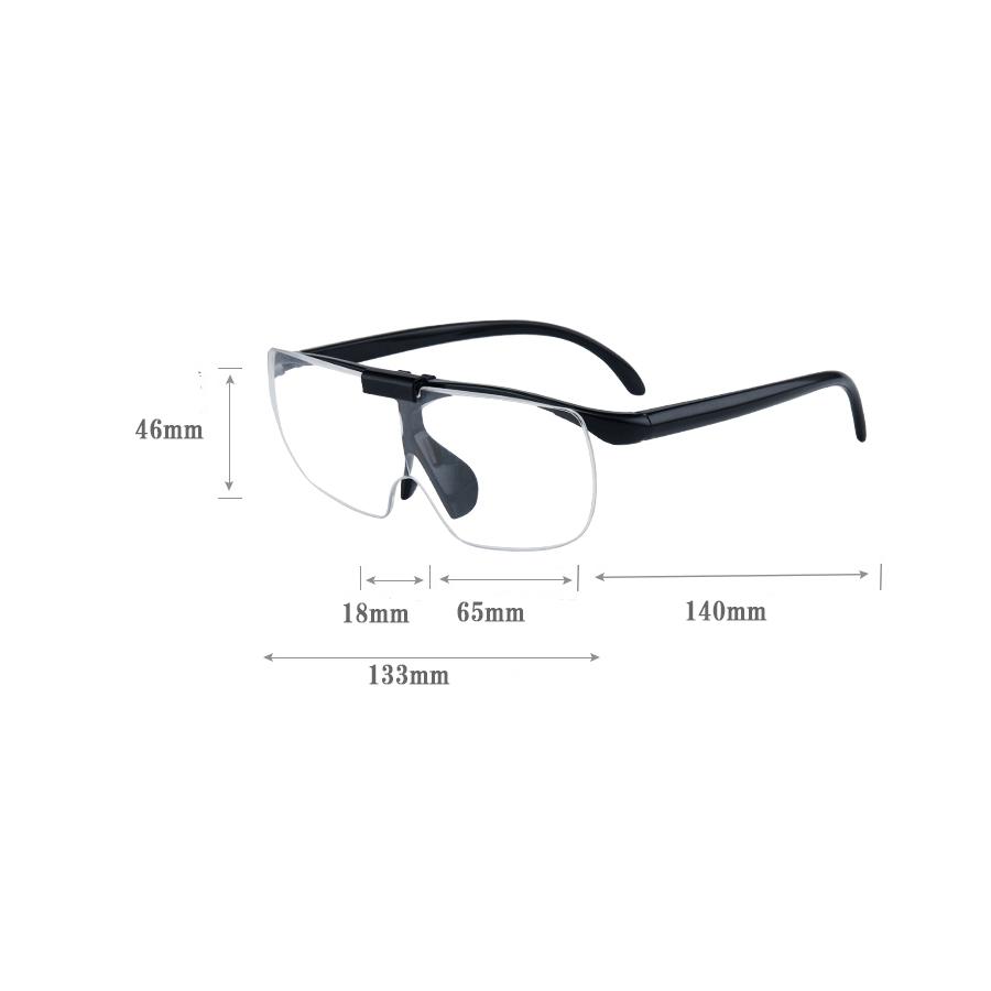 レンズが大きい　レンズが上がる　跳ね上げ式　メガネルーペ　ルーペ　拡大鏡　1.6倍　　　メガネ型ルーペ |  | 01