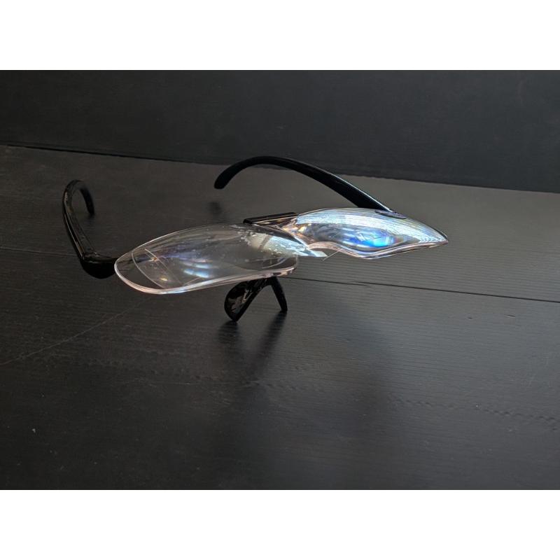 レンズが大きい　レンズが上がる　跳ね上げ式　メガネルーペ　ルーペ　拡大鏡　1.6倍　　　メガネ型ルーペ |  | 02