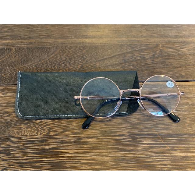 ケース付き　老眼鏡　丸　軽い　メンズ　レディース　リーディンググラス　シニアグラス　父の日　祖父　祖母　誕生日　プレゼント　丸めがね |  | 01