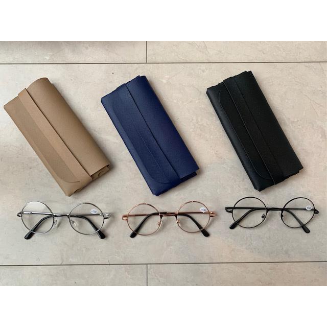 新ケース付き　老眼鏡　丸　軽い　メンズ　レディース　リーディンググラス　シニアグラス　父の日　祖父　祖母　誕生日　プレゼント　丸めがね |  | 01