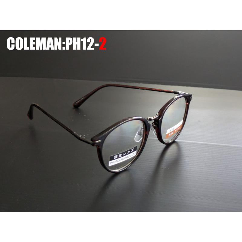 2025年　新作　coleman ph12-1 ph12-2 ph12-3 調光サングラス　レンズの色が変わる　伊達メガネ　お洒落　おしゃれ | Coleman | 01