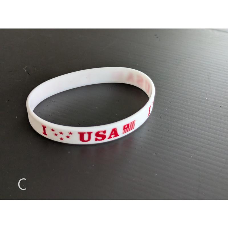 アメリカ　ブレスレット シリコン メンズ　バイク乗り　フェス　ハーレー　誕生日プレゼント　納車プレゼント リストバンド スポーツ USA 国旗 星 腕輪 ラバー |  | 03