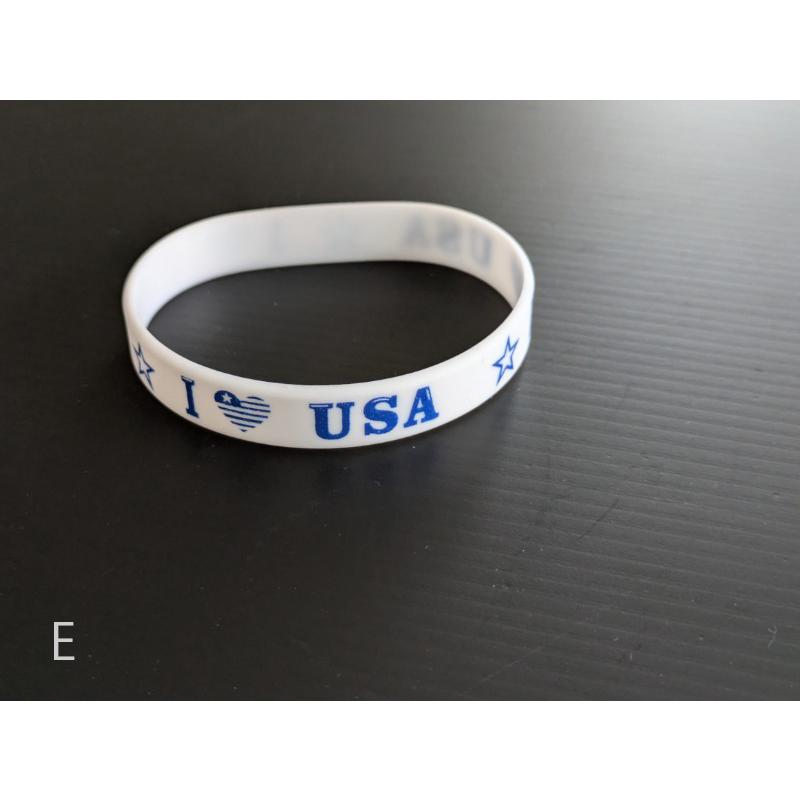 アメリカ　ブレスレット シリコン メンズ　バイク乗り　フェス　ハーレー　誕生日プレゼント　納車プレゼント リストバンド スポーツ USA 国旗 星 腕輪 ラバー |  | 05
