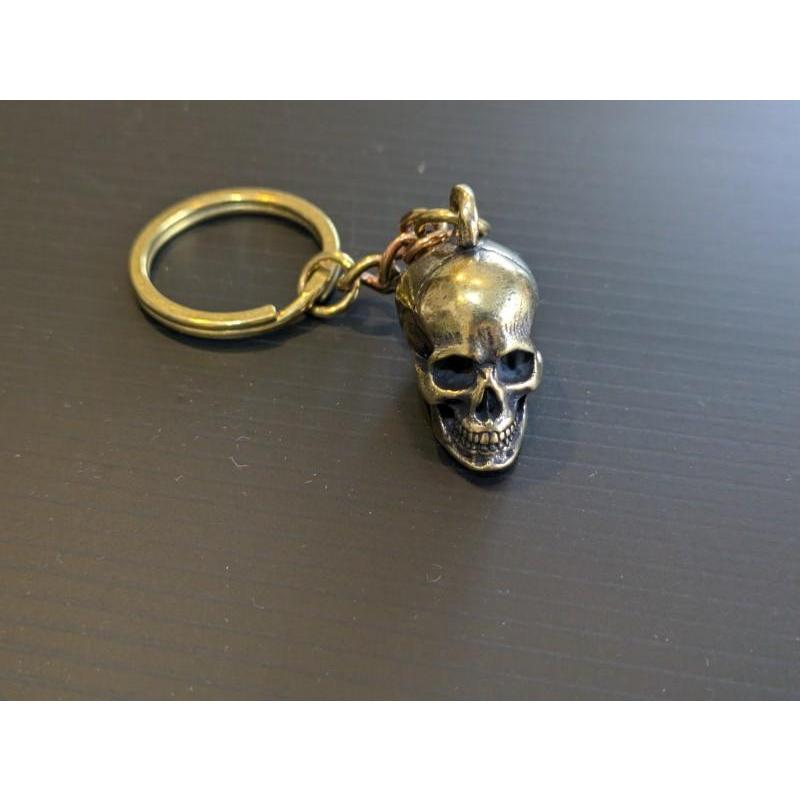 真鍮　どくろ　ドクロ　スカル　がいこつ　キーホルダー　車　ハーレー　バイク　納車 おしゃれ | 