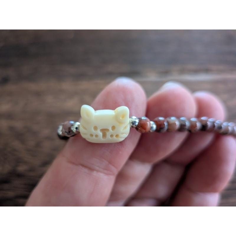 ネコ 猫　ヴィンテージ ブレスレット 　可愛い　ビーズ　 |  | 04