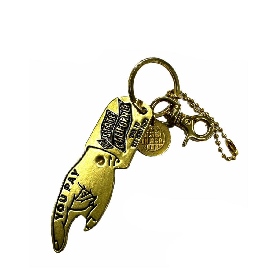 真鍮製 ユーペイスピナー キーチェーン　アメリカン雑貨　アメ雑　キーホルダー　ブラス　真鍮　バイカー |  | 02