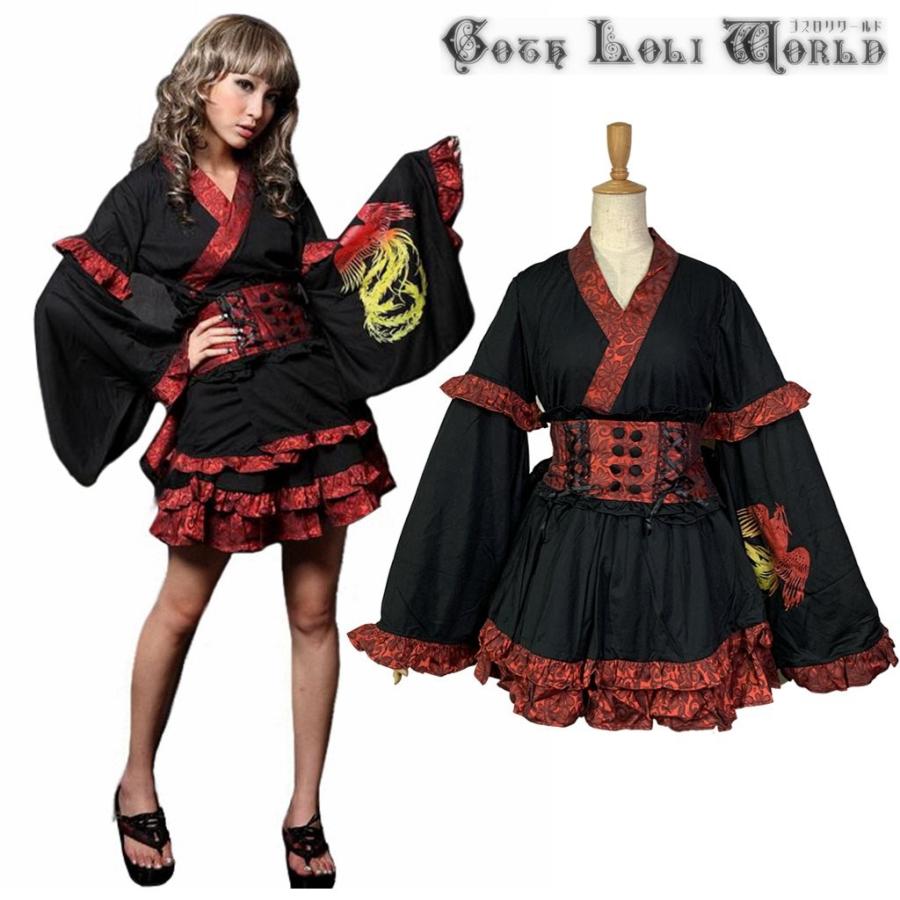 ゴスロリワールド Glp ゴスロリ 鳳凰プリント着物風ミニワンピース レッド ゴシック パンク ロリータ V系 サイズ交換可能 品質自信有 最安値 br 株式会社ゴスロリワールド 通販 Yahoo ショッピング