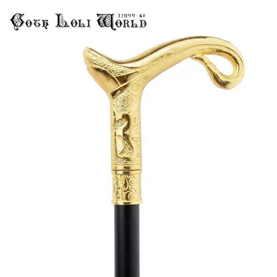 ゴスロリワールド AS018 ゴールデン高級曲線ラインタイプ ステッキ