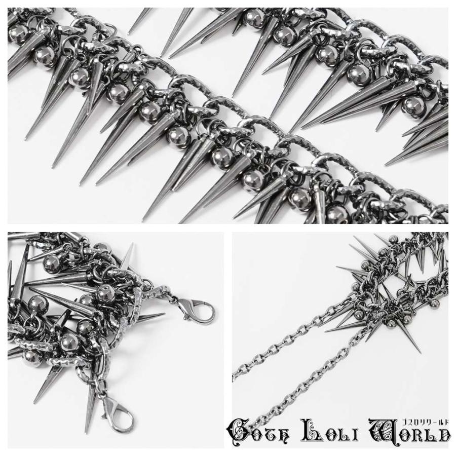 ゴスロリワールド AS210 パンクファッション スパイク チャーム チョーカー ネックレス ゴシック パンク ロック ビジュアル系 V系 サブカル |  | 05