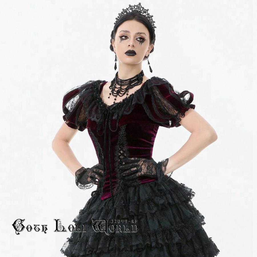 ゴスロリワールド BW165 ロリータ ファッション ワインレッドショート