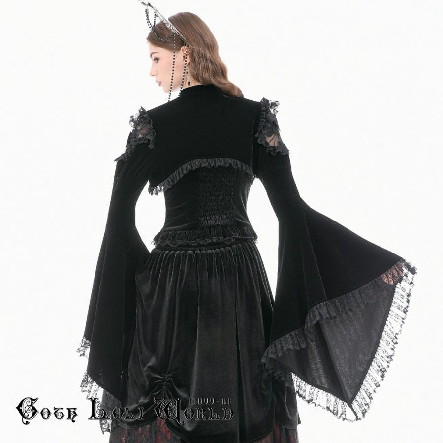 ゴスロリワールド ゴスロリ ファッション ベルベッド 姫袖 ショート丈