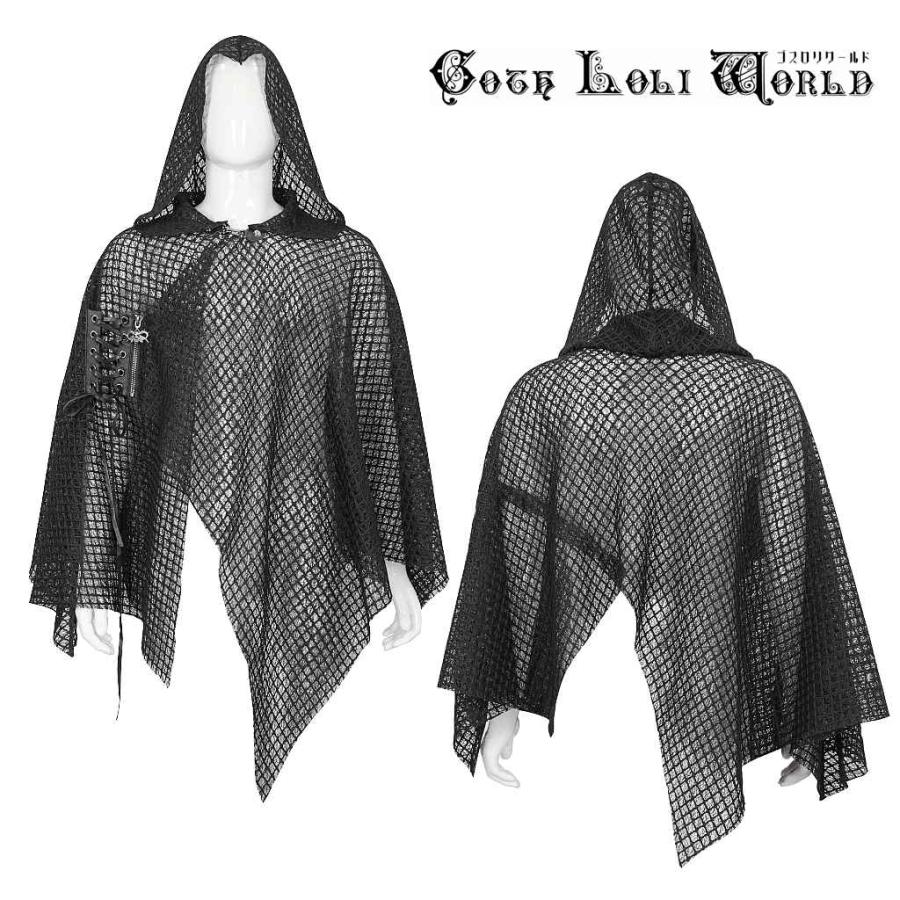ゴスロリワールド CA033 パンクファッション メッシュポンチョ風 ジャケット ゴシック パンク ロック ビジュアル系 ヴィジュアル系 V系 サブカル |  | 01