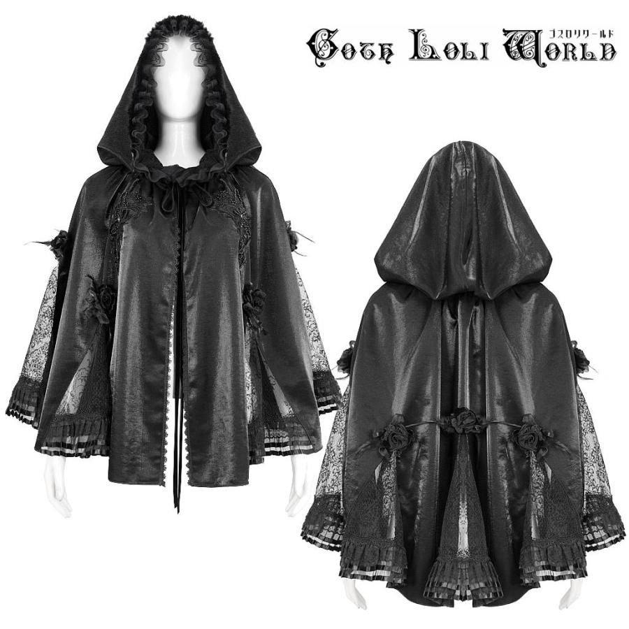 ゴスロリワールド CA03601 ゴスロリ ファッション 薔薇と羽付き