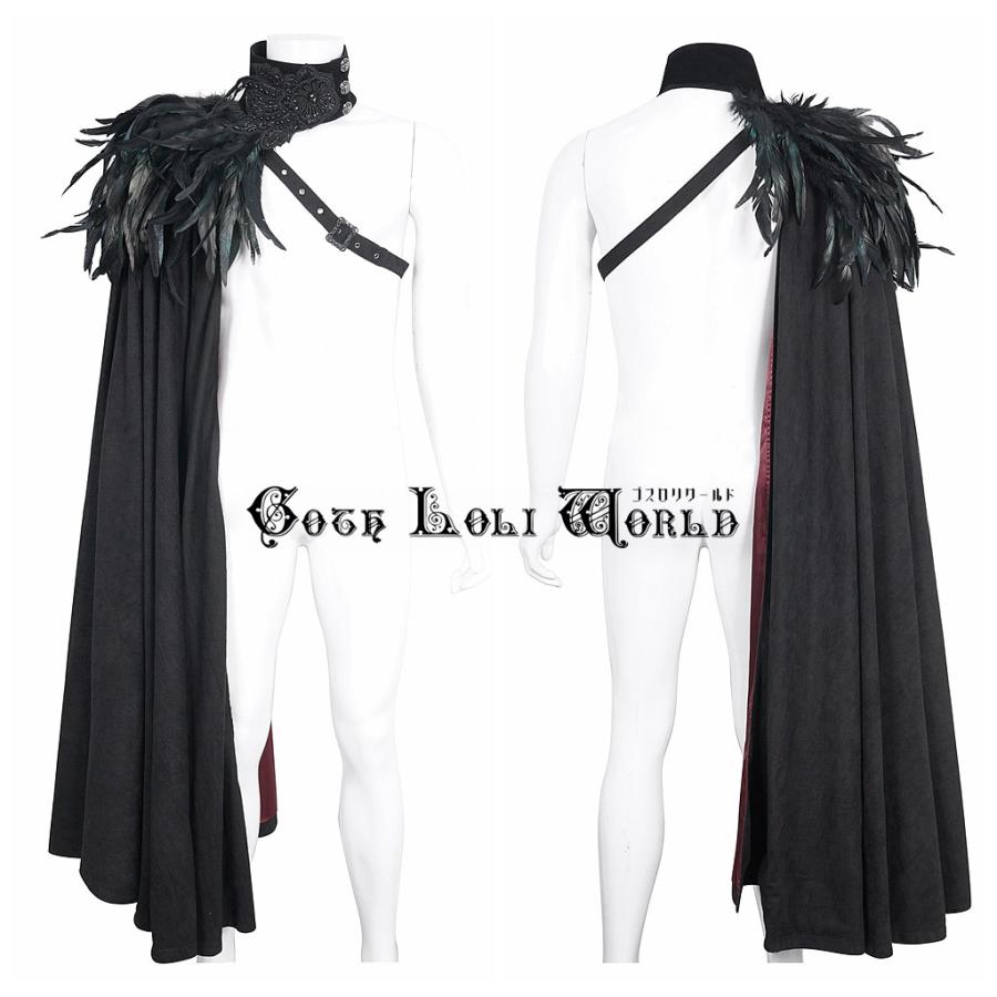 ゴスロリワールド CA043 カラスの羽ペリースハイネックバンドカラー