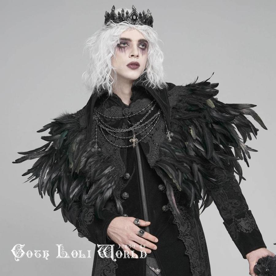 ゴスロリワールド CA055 ゴシック ファッション 羽根付 ベロア