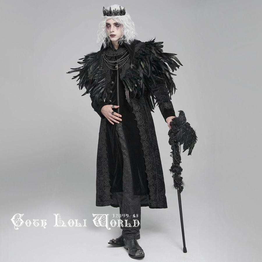 ゴスロリワールド CA055 ゴシック ファッション 羽根付 ベロア