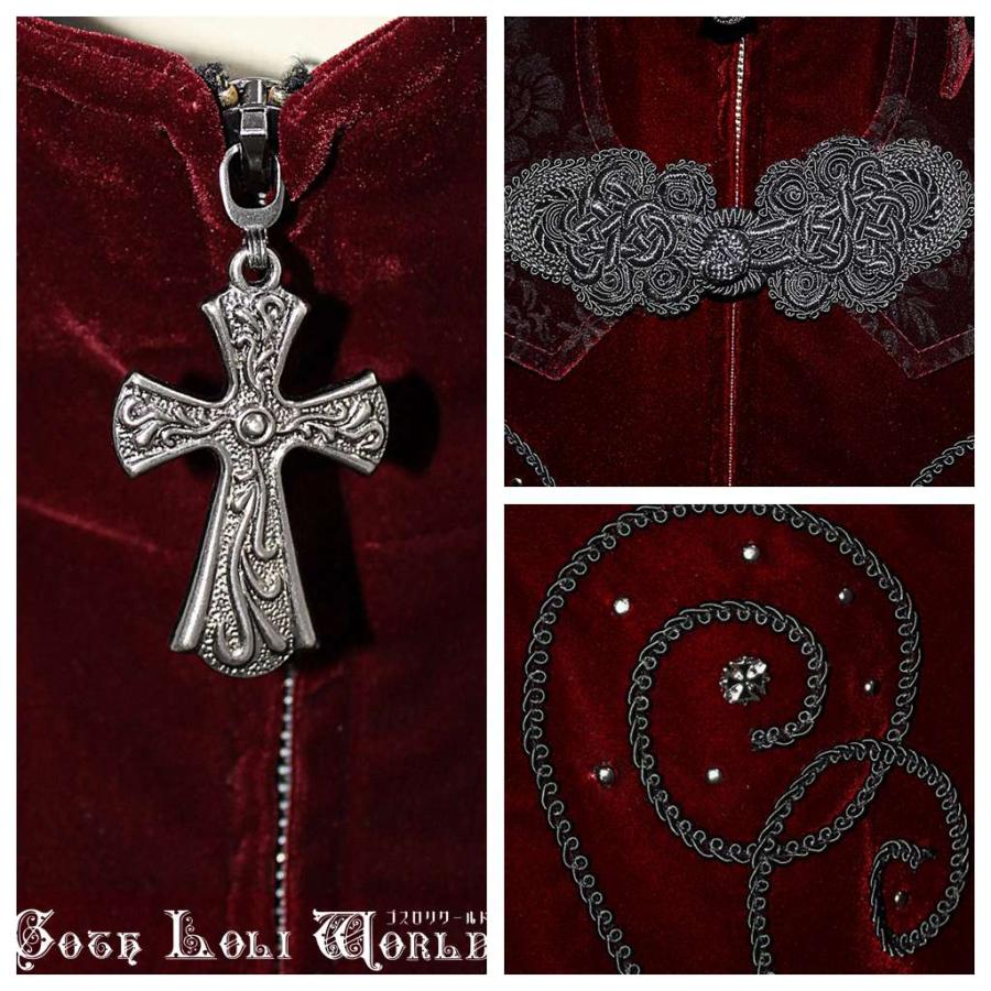 ゴスロリワールド CT13402 ゴシックファッションベルベット ジャケット コート 赤色 ゴシック ビジュアル系 ヴィジュアル系 V系 サブカル ライブ衣装 舞台衣装 |  | 03