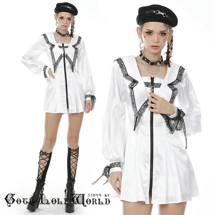 ゴスロリワールド DW490 地雷系 ファッション ホワイト セーラー服