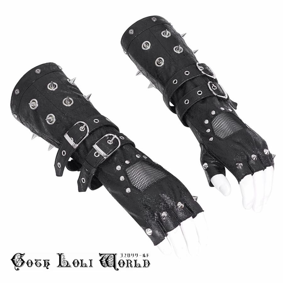 ゴスロリワールド GE03301 パンクロックスタッズファスナーアーム
