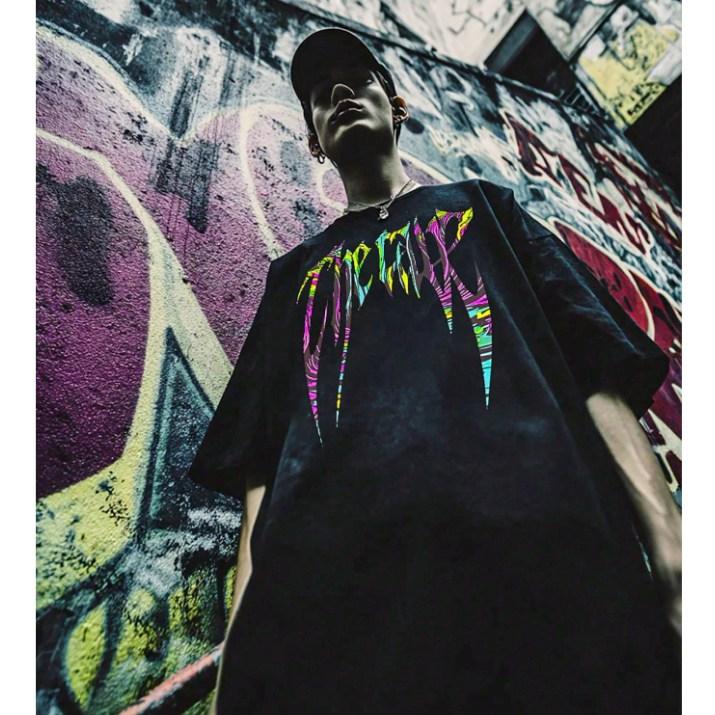 当日発送 即納 GLW-059M パンク ロック カジュアル ストリート ファッション グラフィックプリント 半袖 Tシャツ トップス メンズ 男女兼用 原宿系 ゴシック |  | 07