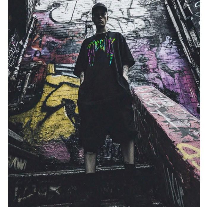 当日発送 即納 GLW-059M パンク ロック カジュアル ストリート ファッション グラフィックプリント 半袖 Tシャツ トップス メンズ 男女兼用 原宿系 ゴシック |  | 08