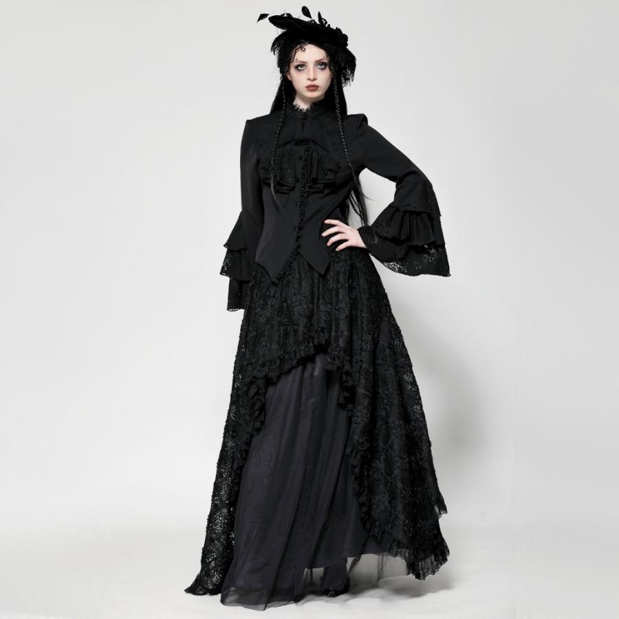 ゴスロリワールド IW121 ダークロリータ フリル姫袖 ブラウス