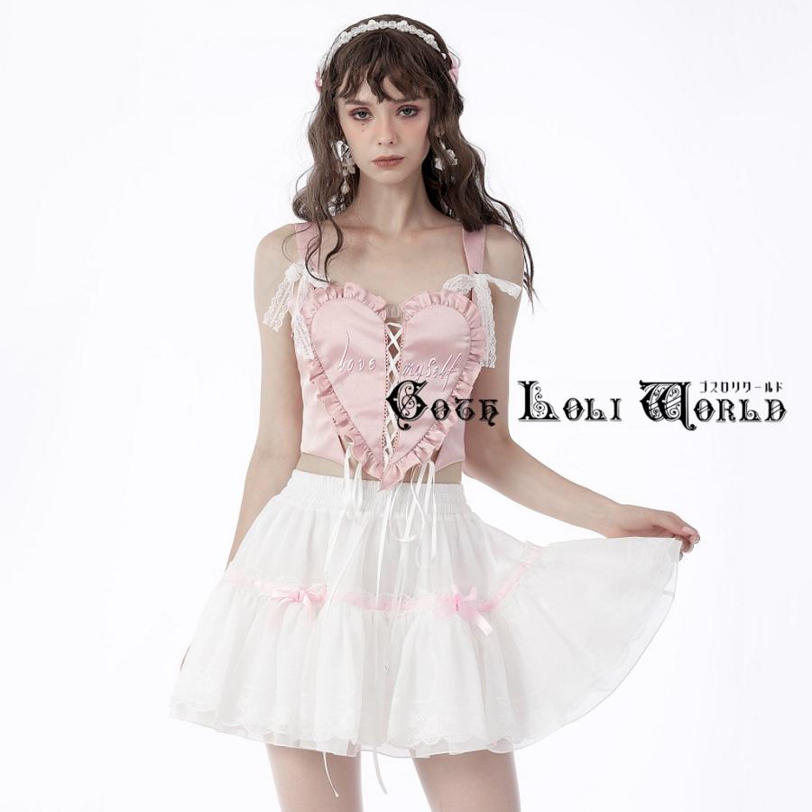ゴスロリワールド KW240WH ロリィタファッション フレアロリ ミニ
