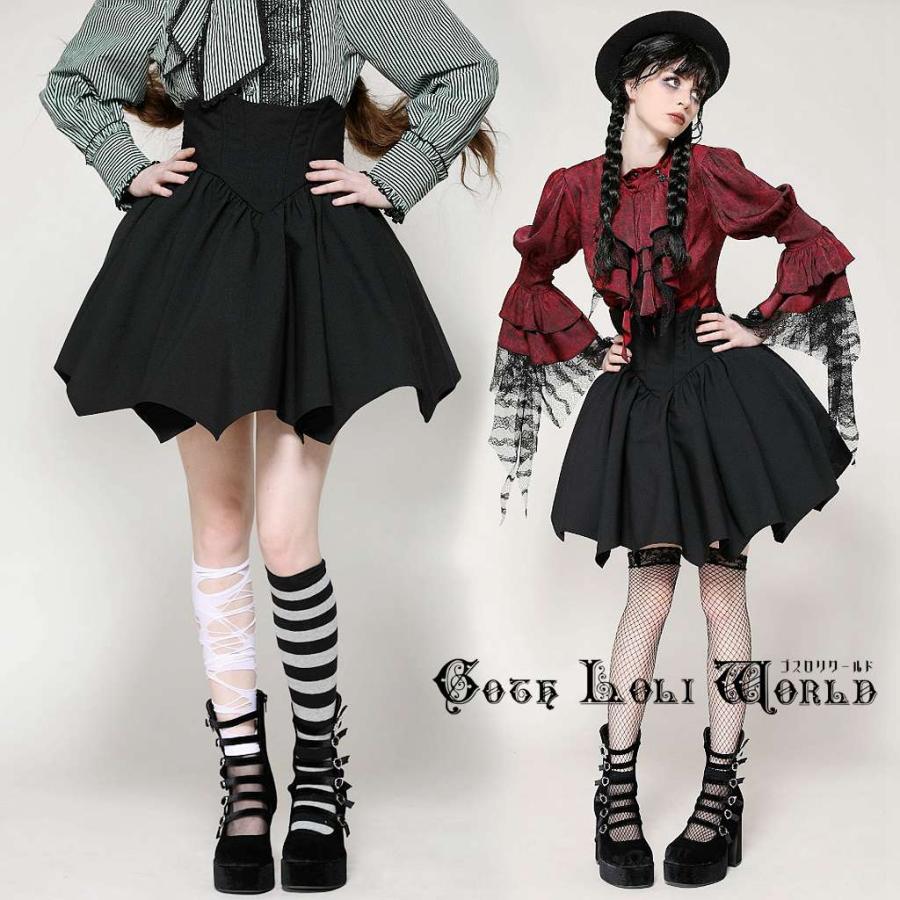 ゴスロリワールド KW371 シャーリングウエスト ミニスカート