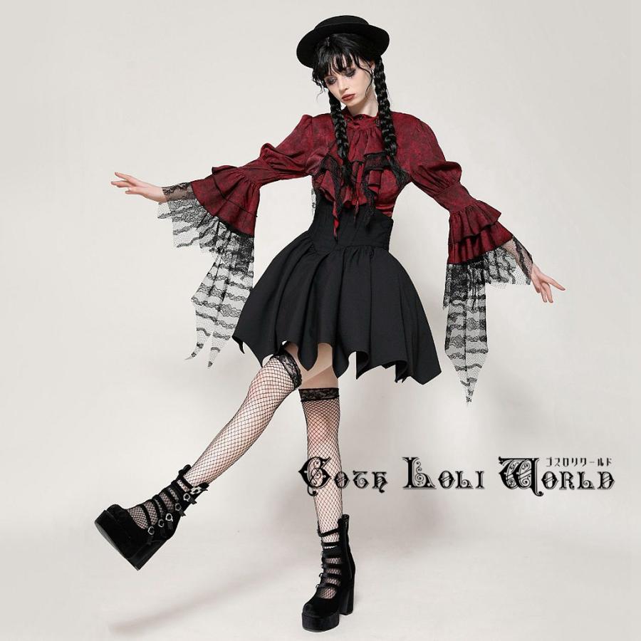 ゴスロリワールド KW371 シャーリングウエスト ミニスカート