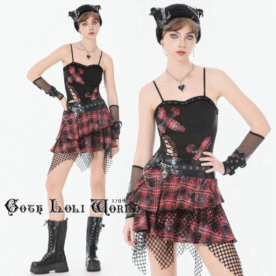 ゴスロリワールド KW427 ゴスロリファッション 地雷系 チェック柄