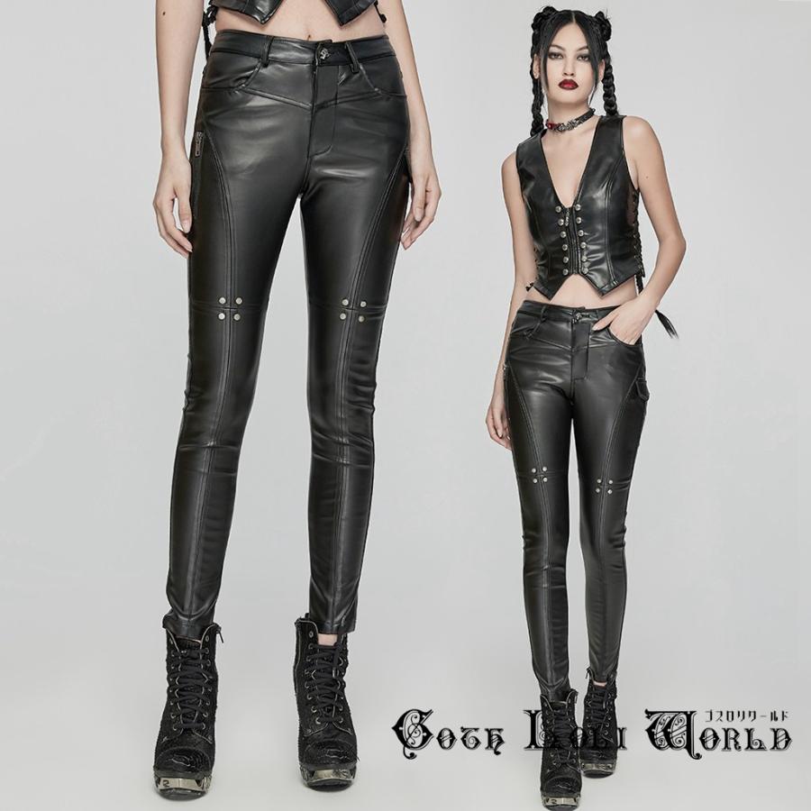 ゴスロリワールド OK-652PCF-BK スタッズパッチワークフェイクレザー