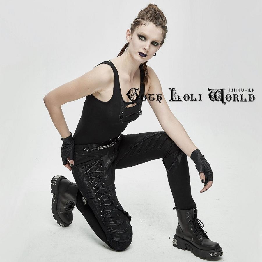 ゴスロリワールド PT110 パンクファッション ダメージ スキニー ロングパンツ 黒色 ゴシック パンク ロック ビジュアル系 ヴィジュアル系 ライブ衣装 ステージ |  | 07