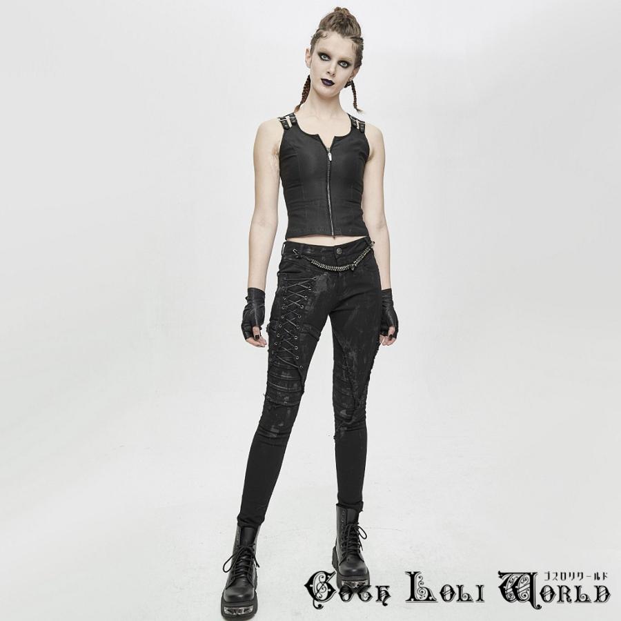 ゴスロリワールド PT110 パンクファッション ダメージ スキニー ロングパンツ 黒色 ゴシック パンク ロック ビジュアル系 ヴィジュアル系 ライブ衣装 ステージ |  | 08
