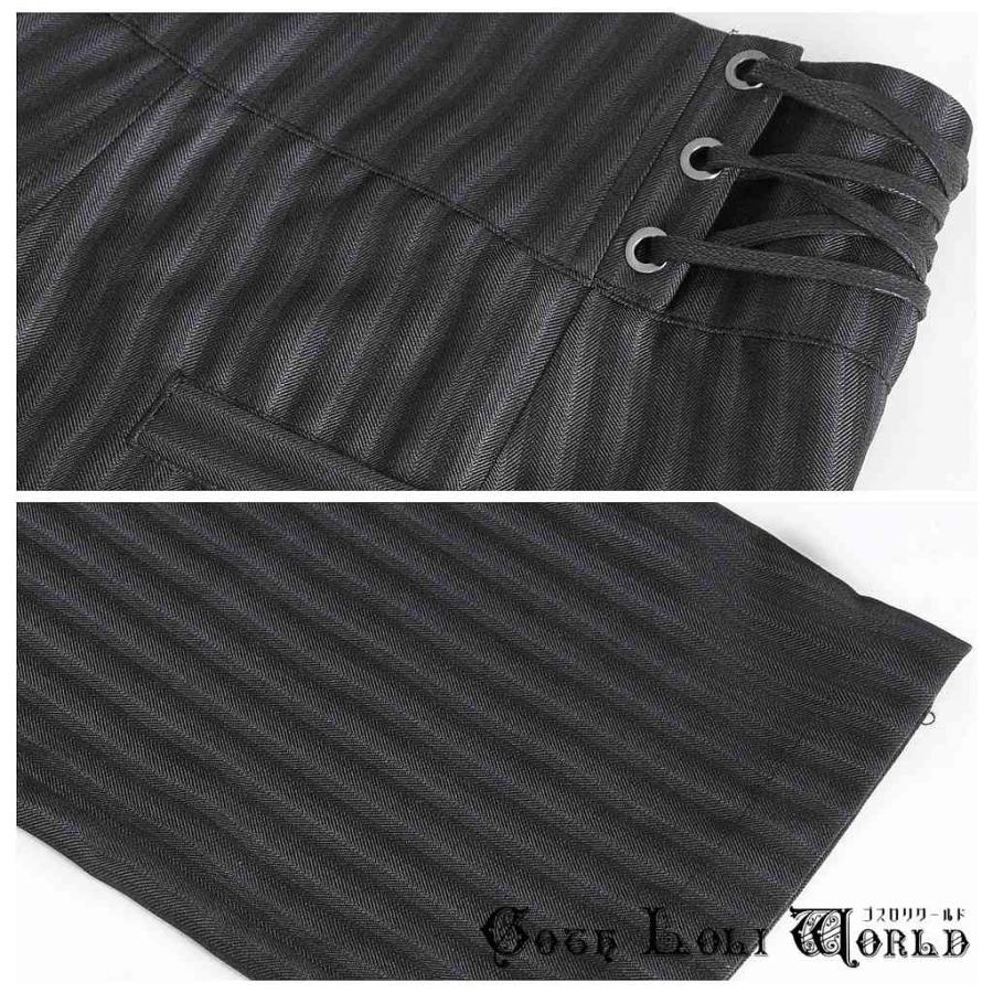 ゴスロリワールド PT24801 ウエストレースアップストライプスラックス