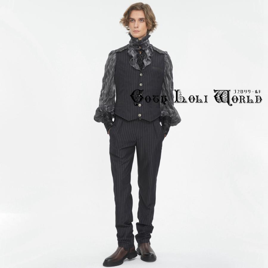 ゴスロリワールド PT24801 ウエストレースアップストライプスラックス