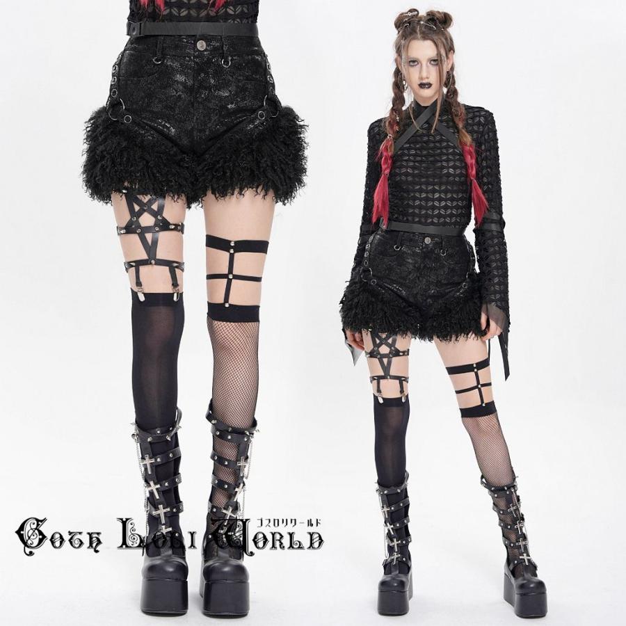 ゴスロリワールド PT282 パンク ロック ファッション モコモコ ベルト ショートパンツ ゴシック パンク ロック ビジュアル系 ヴィジュアル系 V系 地雷系 |  | 08