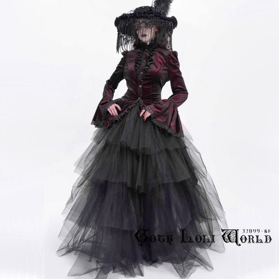 ゴスロリワールド SHT14102 ゴシックファション 燕尾風フリル