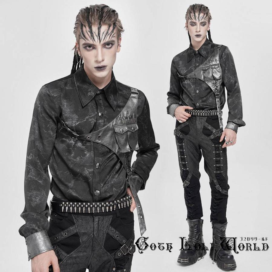 ゴスロリワールド SHT145 パンク ロック ファッション 胸当て 長袖