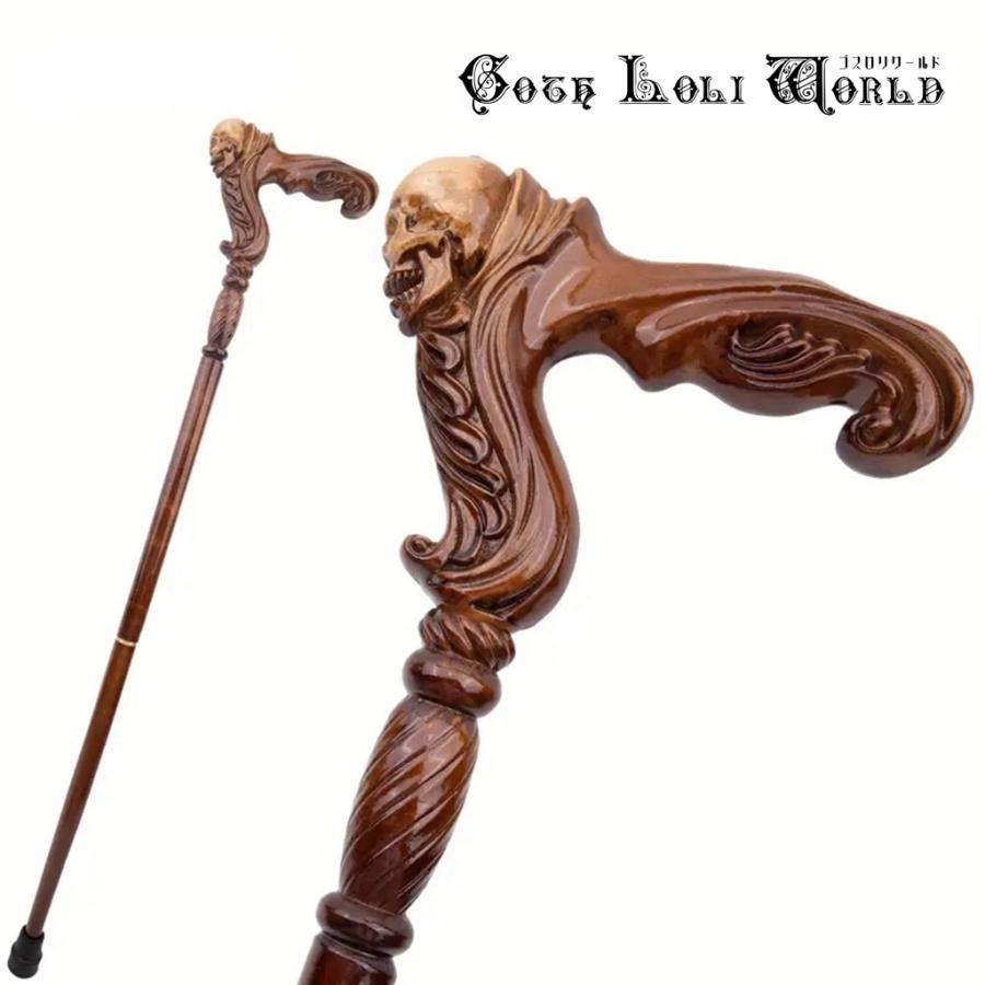 ゴスロリワールド TUE023 スカルスマイル 髑髏 紳士 ステッキ 杖 つえ