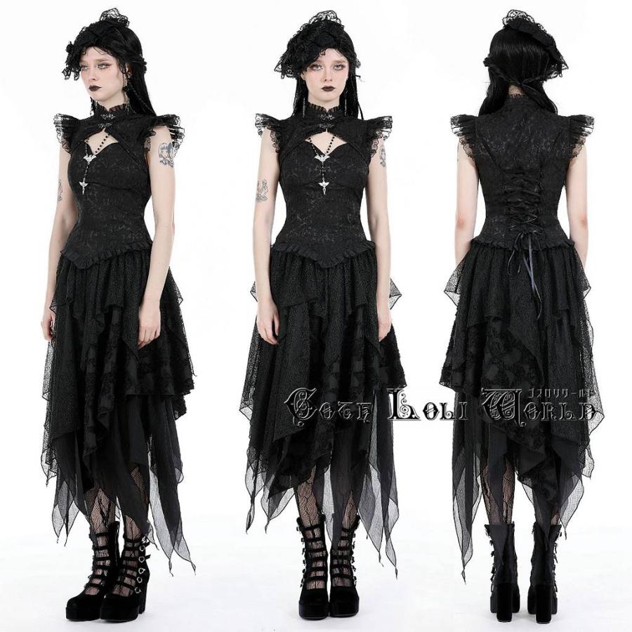 ゴスロリワールド TW568 フリルレースジャガードノースリーブ