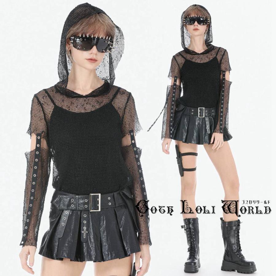 ゴスロリワールド TW678 パンク ロック ファッション オールメッシュ フード付 カットソー パーカー 地雷系 ゴスロリ パンク ビジュアル系 ヴィジュアル系 V系 |  | 08