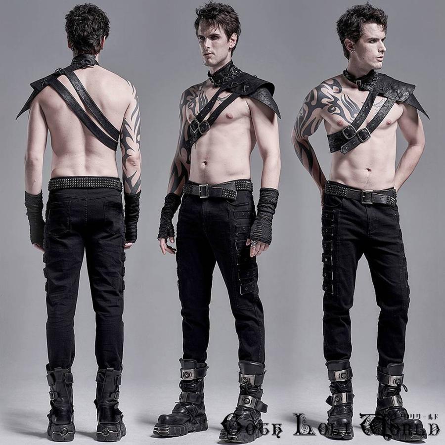 ゴスロリワールド WK-451XCM-BK テーパードジーンズシンプルボンテージ